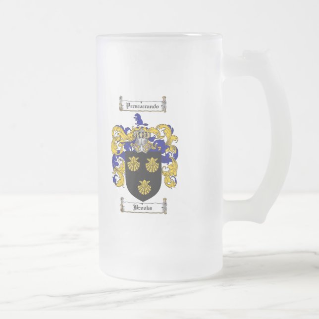 BACH-FAMILIENWAPPEN - BACH-WAPPEN MATTGLAS BIERGLAS (Rechts)