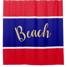 BACH Farbenfrohe Royal Blue Bright Red White Strip