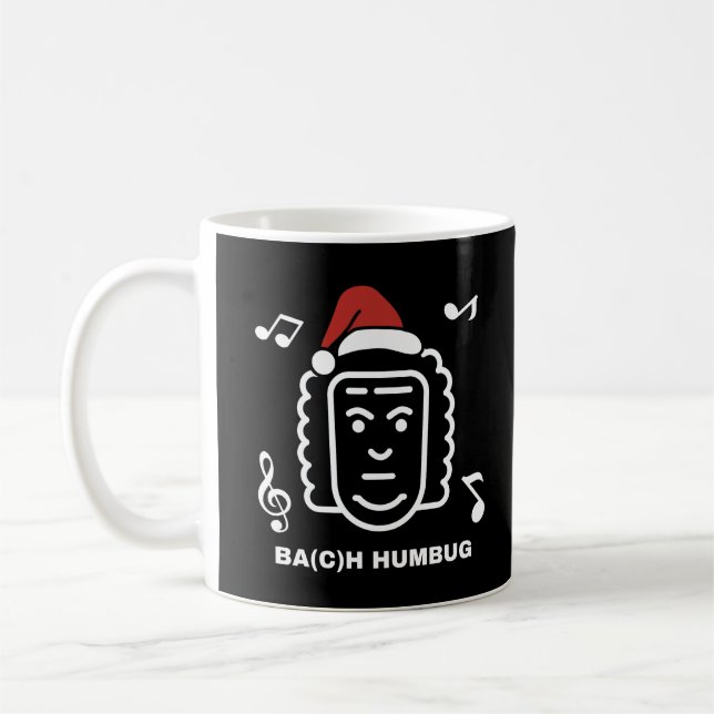 BACH Funny Classical Music Composer Christmas Pun Kaffeetasse (Links)