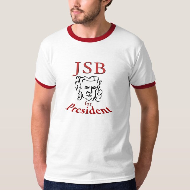 Bach für Präsident Ringer T-Shirt (Vorderseite)