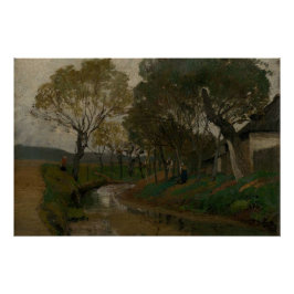 Bach hinter ruhigen Gewässern rustikaler Charme Poster