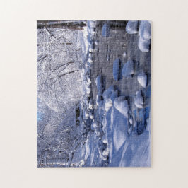 Bach im Winter Foto; Puzzle