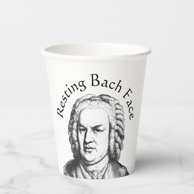 Bach-Klassiker-Komposer Pappbecher (Vorderseite)