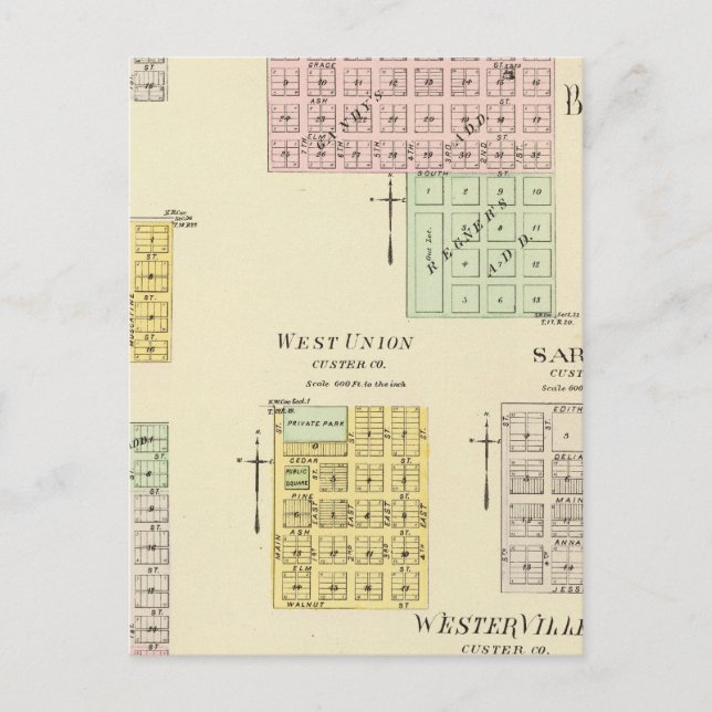 Bach, Nebraska Postkarte (Vorderseite)