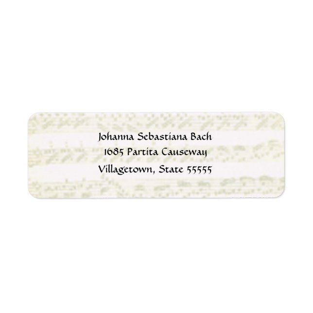 Bach Partita Address Label (Vorne)