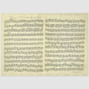 Bach Partita für Solo Violine Musik Manuskript Seidenpapier
