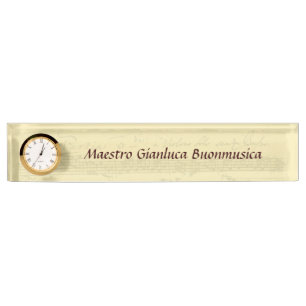Bach Partita Manuskript Namensplakette