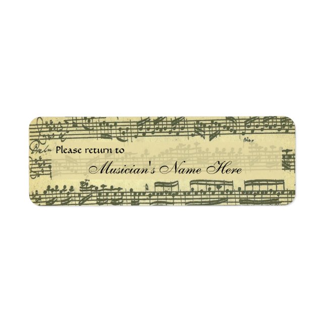 Bach Partita Property Label (Vorne)