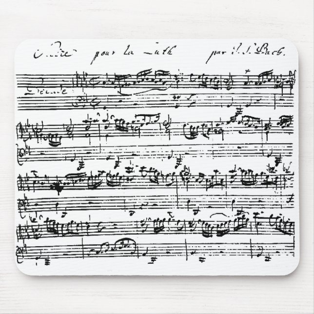 Bach-Punktzahl Mousepad (Vorne)