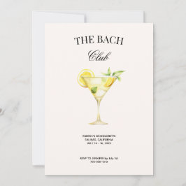 Bach Social Club Lemon Cocktail mit QR Code Einladung