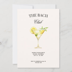 Bach Social Club Lemon Cocktail mit QR Code Einladung