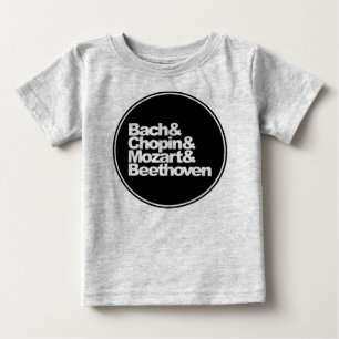 Bach und Chopin und Mozart und Beethoven Baby T-shirt