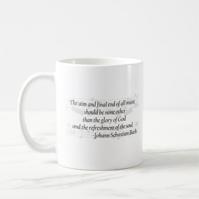 Bach Zitat-Tasse Kaffeetasse (Links)