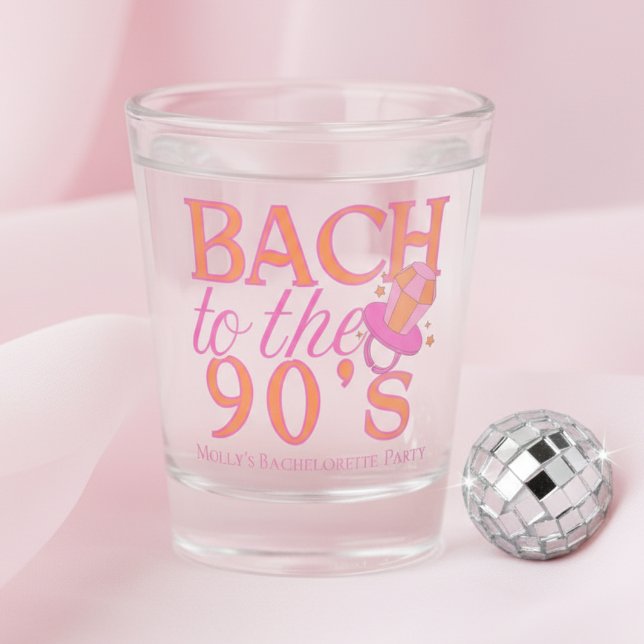 Bach zu den 90er Jahren - Retro-Junggeselinnen-Abs Schnapsglas (Bring the ultimate throwback energy with this playful “Bach to the 90s” design!)