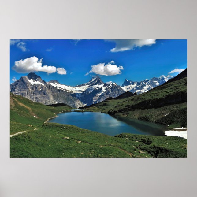Bachalpsee und die Schweizer Alpen Poster (Vorne)