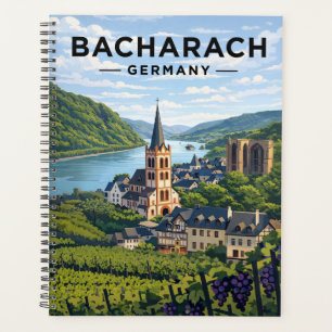 Bacharach Deutschland Vintage Reise Kunst  Planer