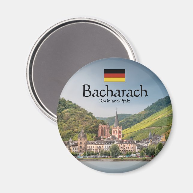 Bacharach Souvenir Magnet (Vorderseite/Rückseite)