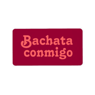 Bachata Conmigo lateinische Adressaufkleber