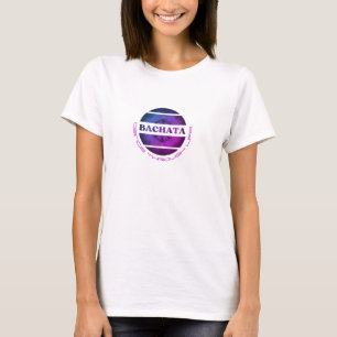 Bachata dance lila Slogan personalisierbar T-Shirt