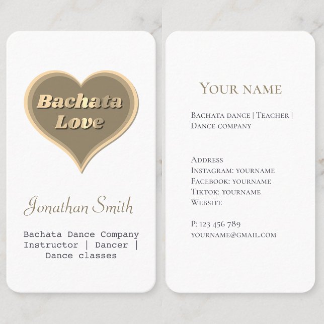 Bachata Dancer oder Studio Business Card Visitenkarte (Von Creator hochgeladen)