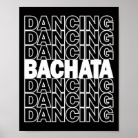 Bachata tanzende Typografie Grafik für Salsa Latin
