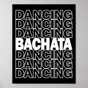 Bachata tanzende Typografie Grafik für Salsa Latin Poster