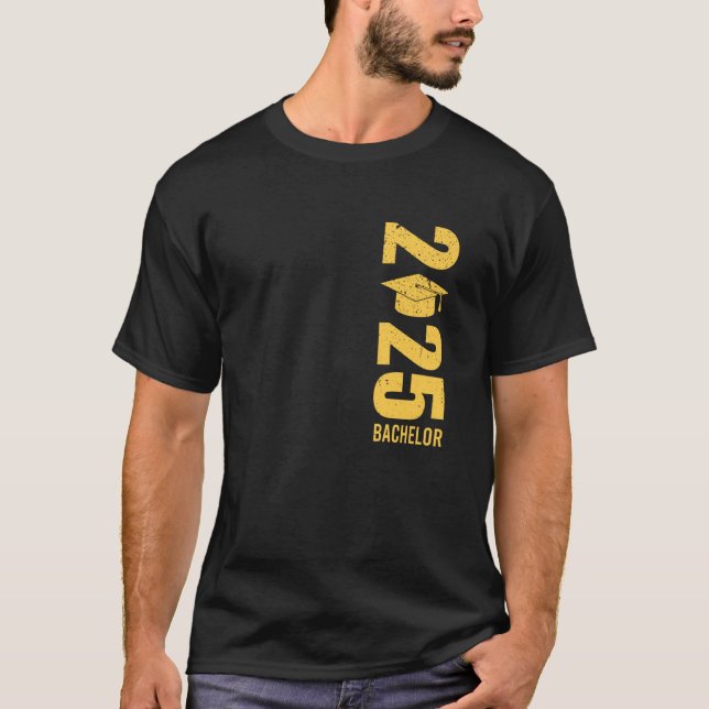 Bachelor-Abschluss BACHELOR 2025 Junggesellenabsch T-Shirt (Vorderseite)