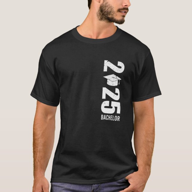 Bachelor-Abschluss BACHELOR 2025 Junggesellenabsch T-Shirt (Vorderseite)