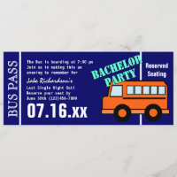 Bachelor Bus Pass Orange Blue