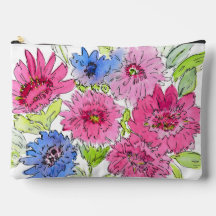 Bachelor Button Blooms Make-up Bag