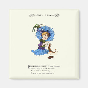 Bachelor Button Magnet