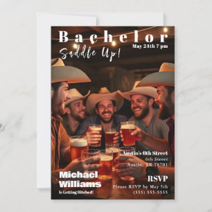 Bachelor Country Magazine Cover Einladung