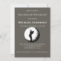 Bachelor Golf Weekend Party Einladung