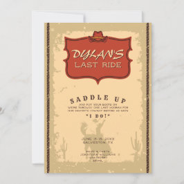Bachelor Letzter Western Cowboy Texas Adventure Einladung