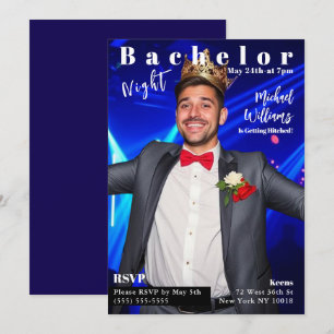 Bachelor Night Magazine Cover Einladung
