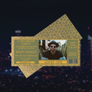 Bachelor oder Stag Party Foto Einladungskarte Einladung