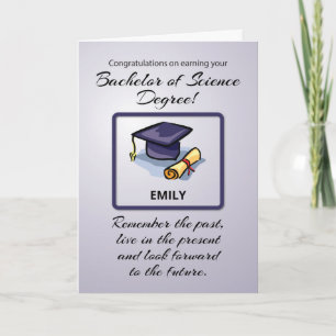 Bachelor of Science Abschluss, denken Sie an die V Karte