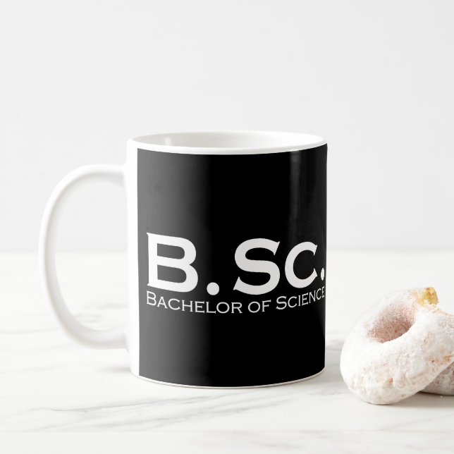 Bachelor of Science BSc Kaffeetasse (Mit Donut)
