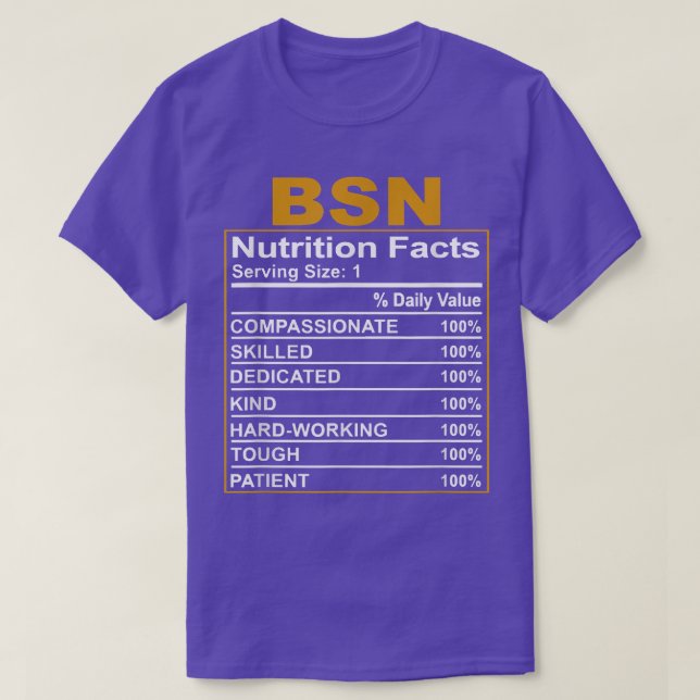 Bachelor of Science in Nurse Nutrition fac T-Shirt (Design vorne)