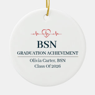 Bachelor of Science in Nursing Benutzerdefinierter Keramik Ornament