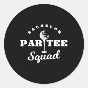 Bachelor Par-tee Squad Funny Golf Bachelor Party P Runder Aufkleber