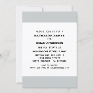 Bachelor-Parteivorlage Einladung