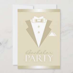 Bachelor Party Anzug Einladung