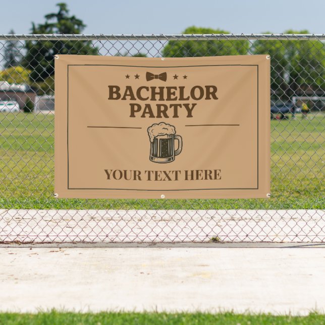 Bachelor Party Banner Tasse | Zazzlemade (InSitu)