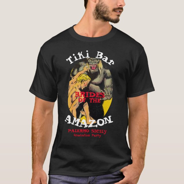 Bachelor Party Barbecue Tiki Bar Amazon T-Shirt (Vorderseite)