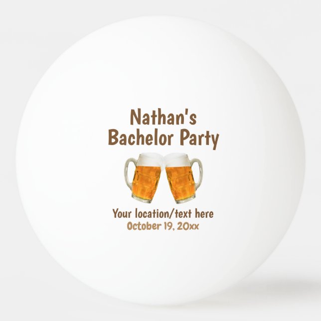 Bachelor Party Beer Cheers Wedding Tischtennisball (Vorderseite)