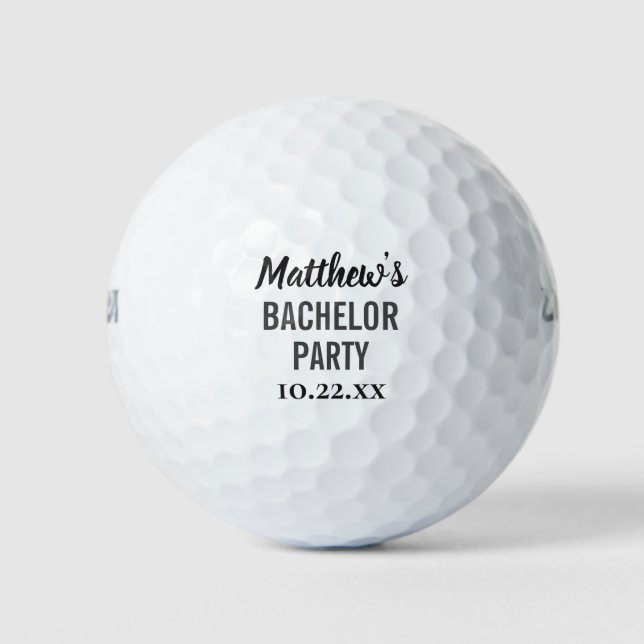 Bachelor Party befürwortet moderne Typografie Golfball (Vorderseite)