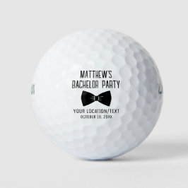 Bachelor Party Black Bow Krawatte Gastgeschenk Hoc Golfball