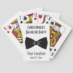 Bachelor Party Black Bow Krawatte Gastgeschenk Hoc Spielkarten