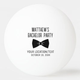 Bachelor Party Black Bow Krawatte Hochzeit Tischtennisball